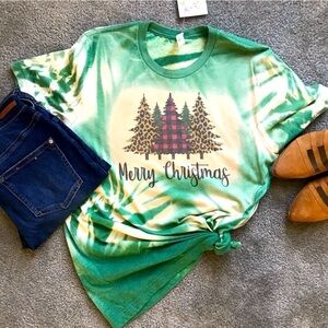New Bleached Handmade Christmas Tee